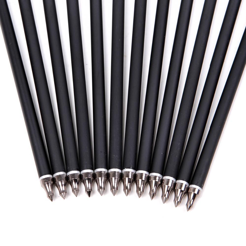 Musen 12Pcs 17 Archery Hunting Crossbow Bolt Carbon Arrow With 4 Vanes Crossbow Arrow Broadheads for Shooting Archery