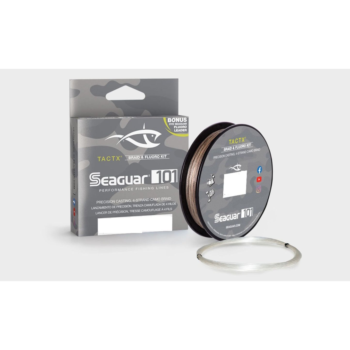Seaguar 101 TactX 50TCX300 Braid w Fluoro Leader 300 Yds