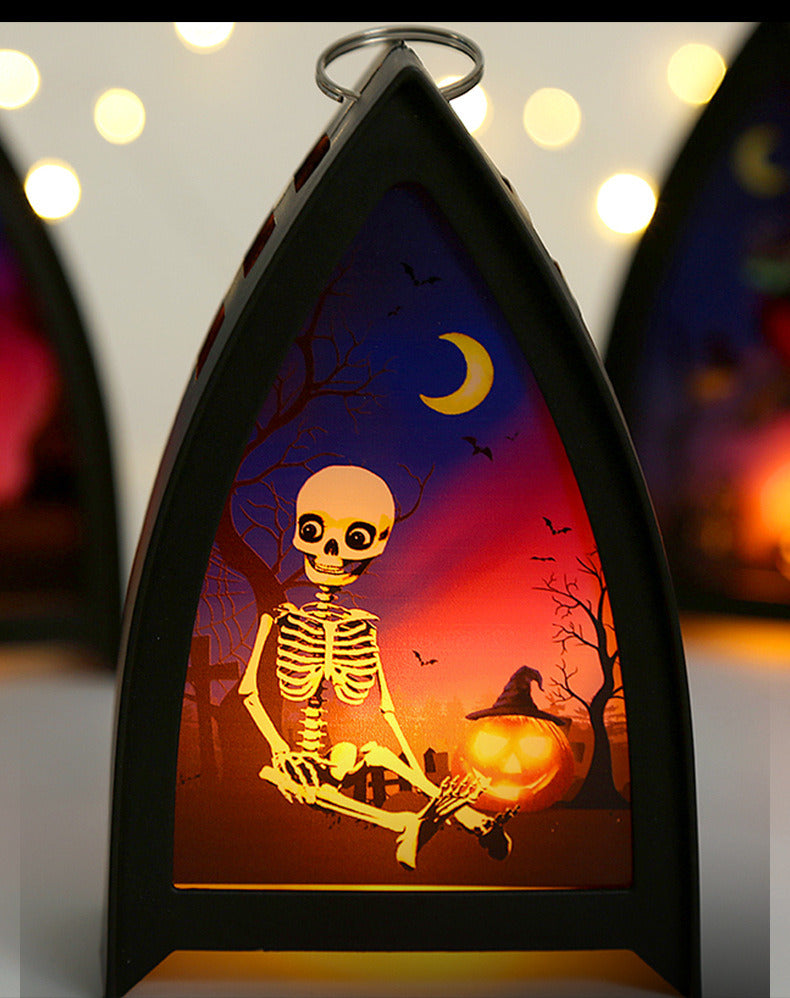 Halloween Jack-o-lantern Children's Portable Horror Atmosphere Decoration Scene Layout Props Led Decoration