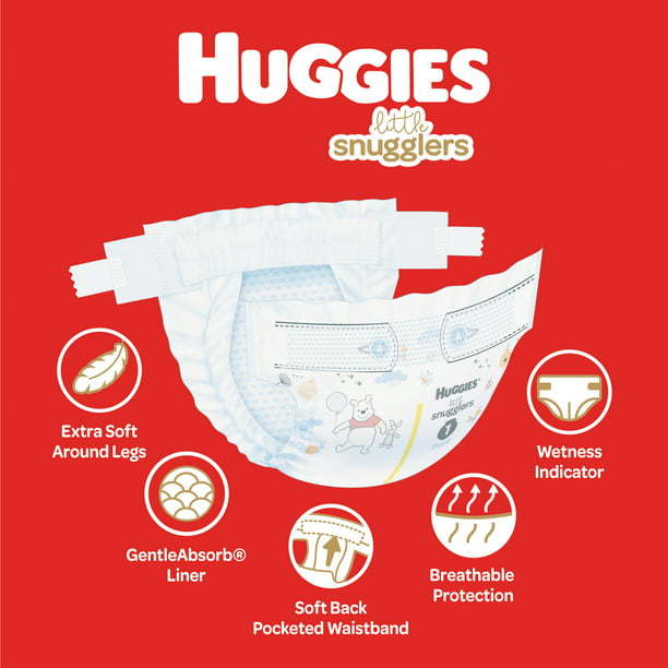 Huggies Little Snugglers Hypoallergenic and Latex-Free Diapers Size 2;  Count 148