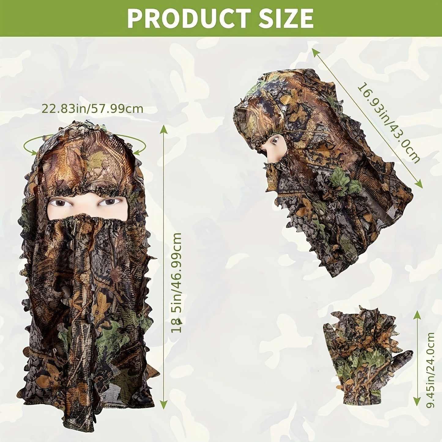 Breathable Camouflage Hunting Suit for Men - Lightweight and Hooded Wild Leafy Design