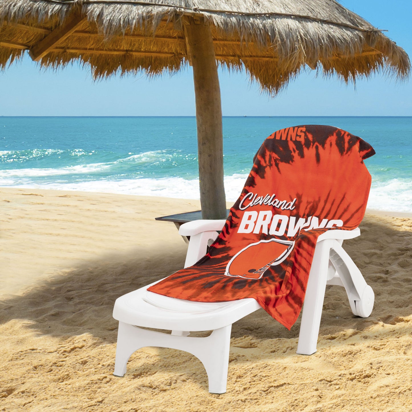 Browns OFFICIAL NFL "Psychedelic" Beach Towel; 30" x 60"