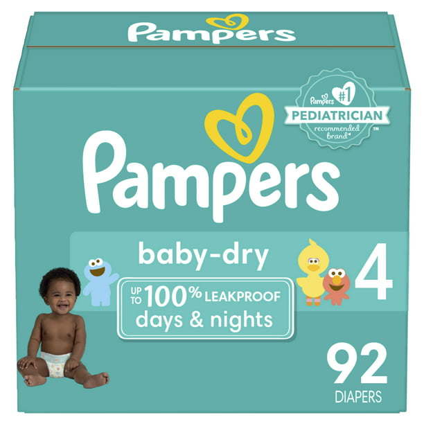 Pampers Baby-Dry Diapers Size 4, 92 Count