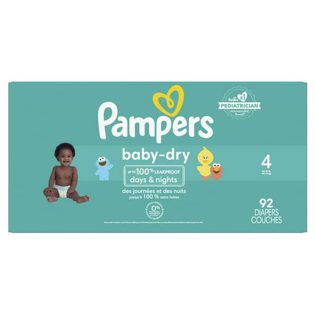 Pampers Baby-Dry Diapers Size 4, 92 Count