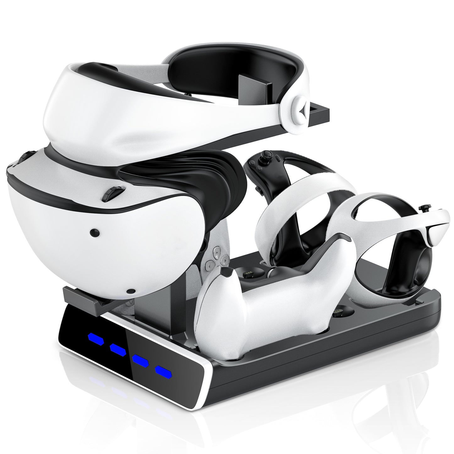PSVR2 Controller Charging Dock with LED Light, VR Stand Display Your PSVR2, Charging Compatible with PS5 Controller Charger, Playstation VR2 Handle, Charging Cable, Seat Charger