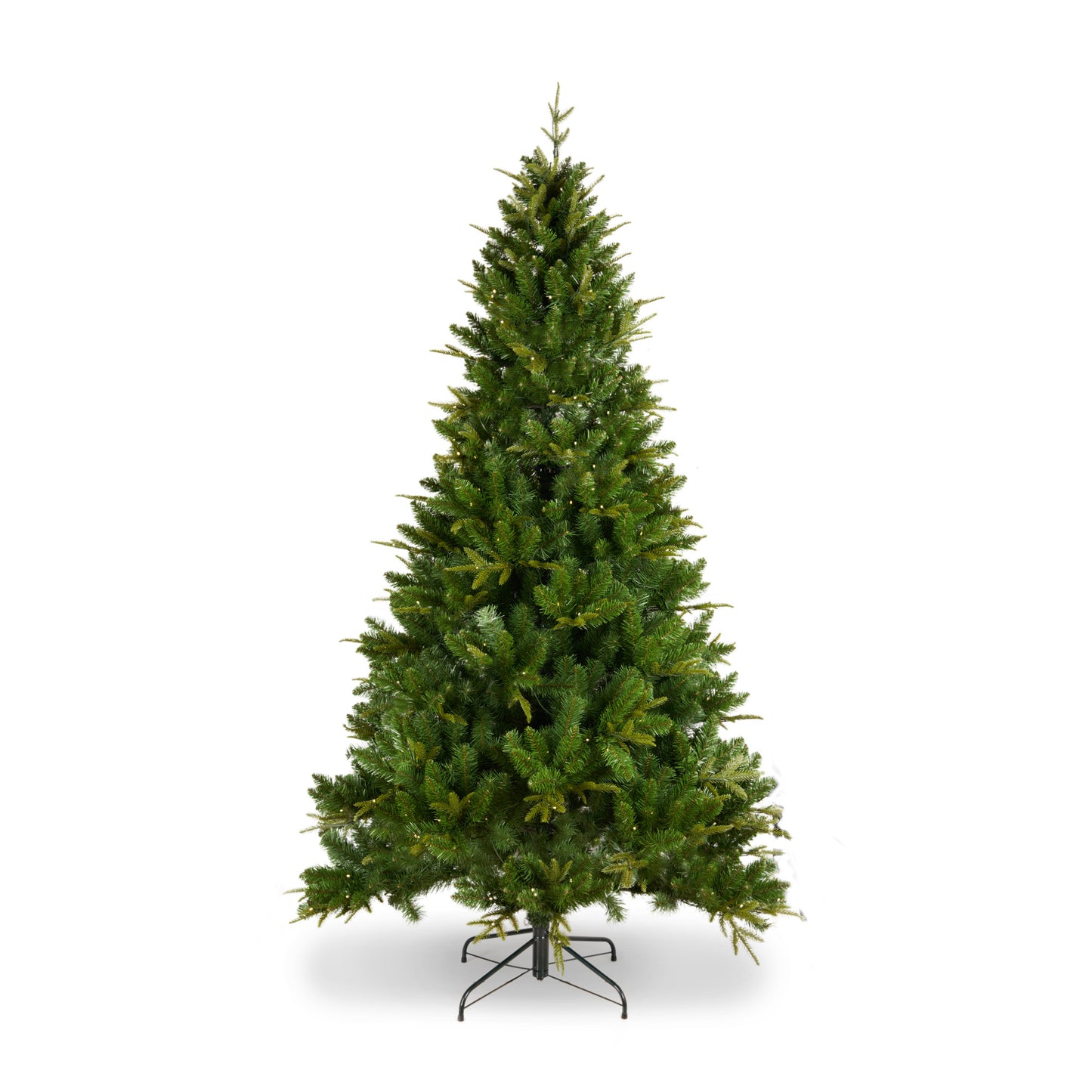 7.5-FT Artificial Christmas Tree with 1685 Tips,400LED, Unlit Hinged Spruce PVC/PE Xmas Tree for Indoor Outdoor, Green