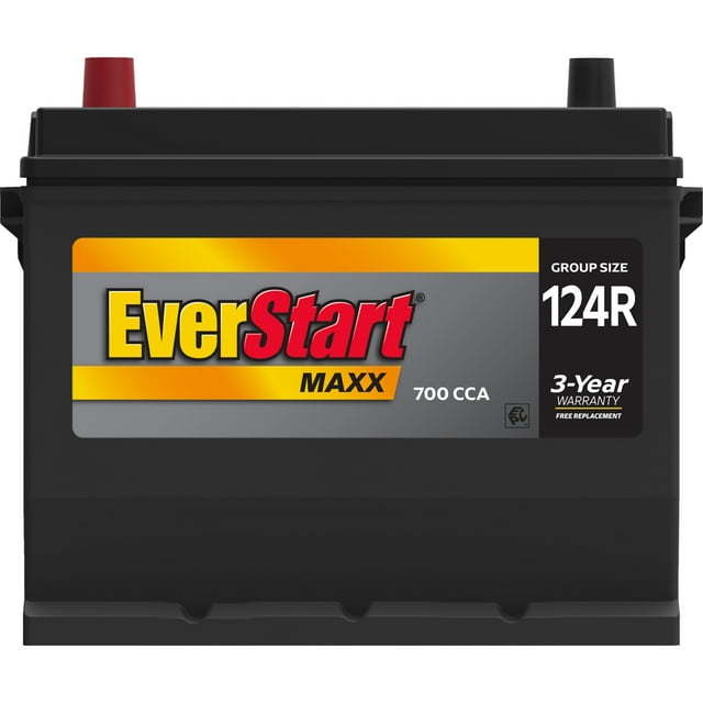 EverStart Maxx Lead Acid Automotive Battery, Group Size 124R 12 Volt 700 CCA