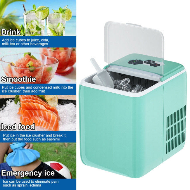 44 lbs Portable Countertop Ice Maker Machine with Scoop