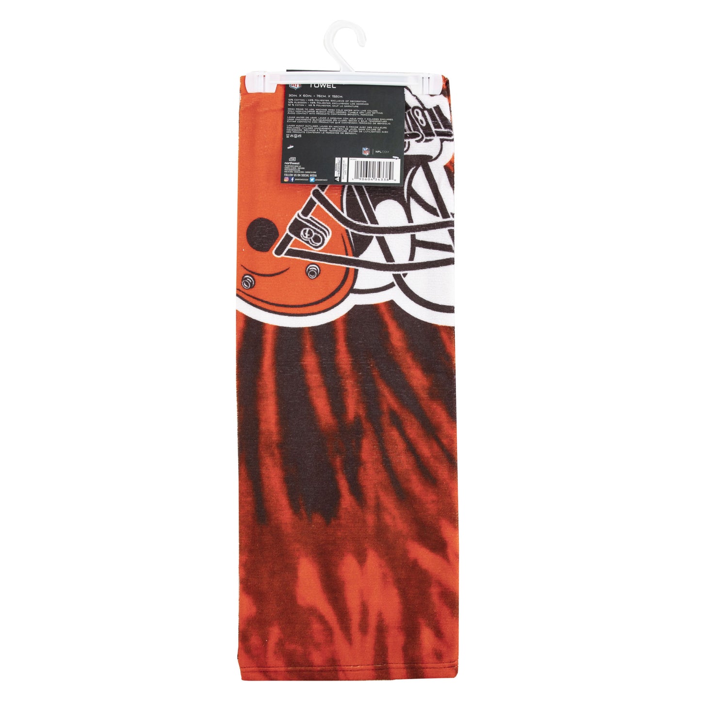 Browns OFFICIAL NFL "Psychedelic" Beach Towel; 30" x 60"