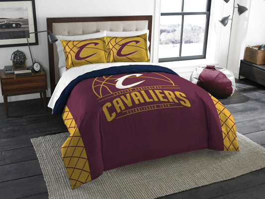 Cavaliers OFFICIAL National Basketball Association; Bedding; "Reverse Slam" Full/Queen Printed Comforter (86"x 86") & 2 Shams (24"x 30") Set by The Northwest Company
