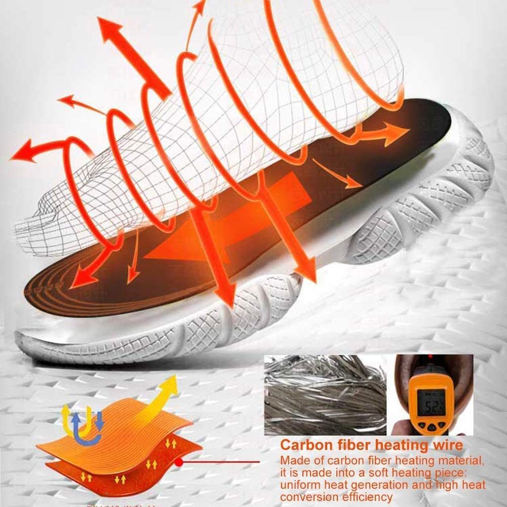 USB Chargeable Heating Insoles; Warm Shoe Insert For Winter Outdoor Activities