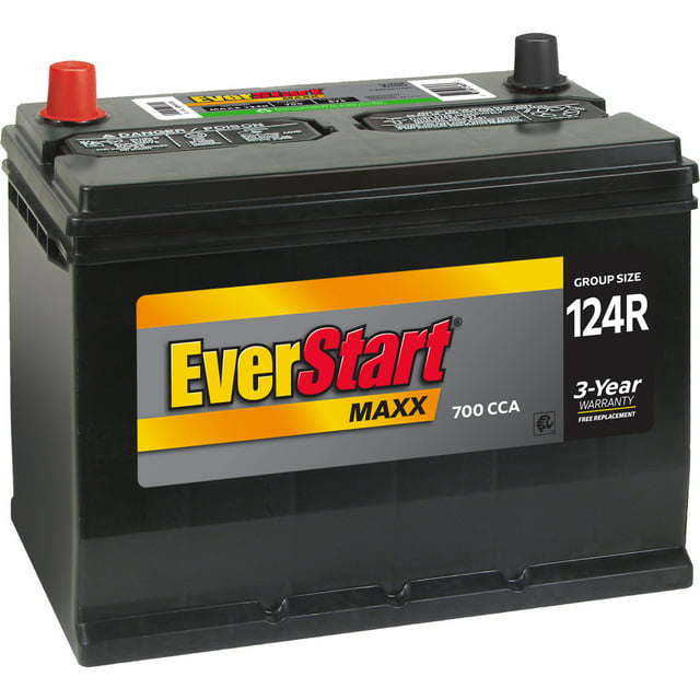 EverStart Maxx Lead Acid Automotive Battery, Group Size 124R 12 Volt 700 CCA