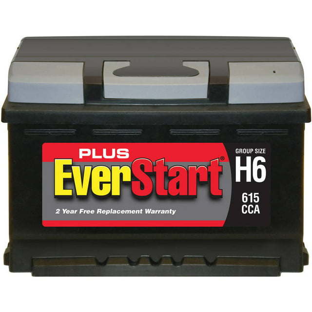 EverStart Plus Lead Acid Automotive Battery, Group H6 12 Volt 615 CCA