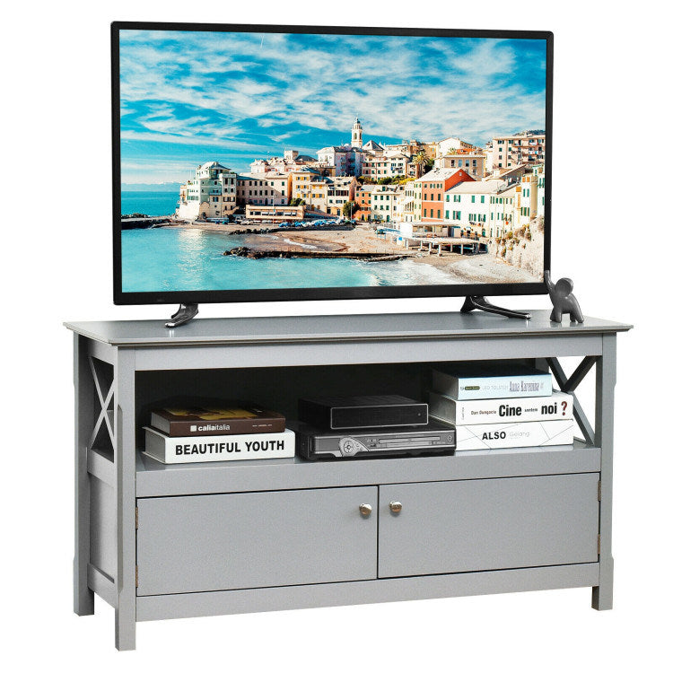 44 Inches Wooden Storage Cabinet TV Stand