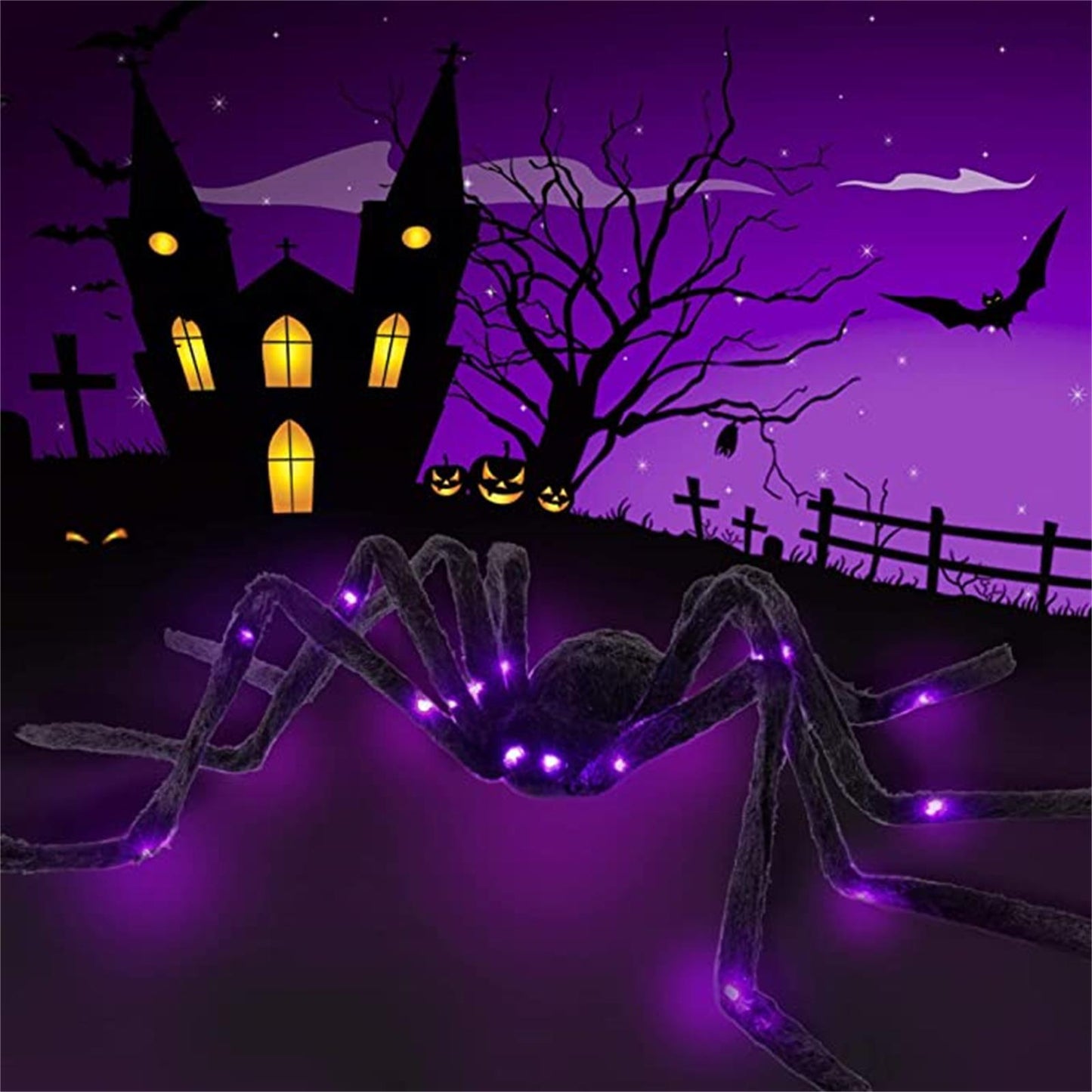 Halloween Spider Decorations Giant Spider Light Up